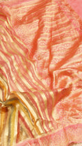 Rangkaat Pink Pure Kora Silk Handloom Saree with Katan Blouse