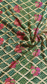 Handwoven Bandhej Khaddi Georgette Saree