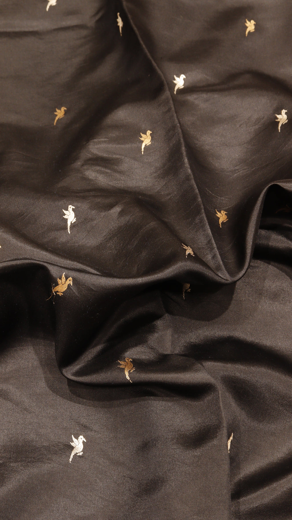 Pre-Order : Black Pure Soft Katan Silk Handloom Saree with Elegant Border