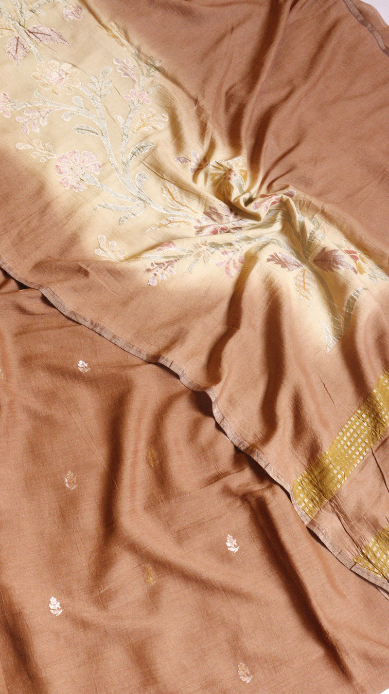 Handloom Pure Tussar Silk Suit Set