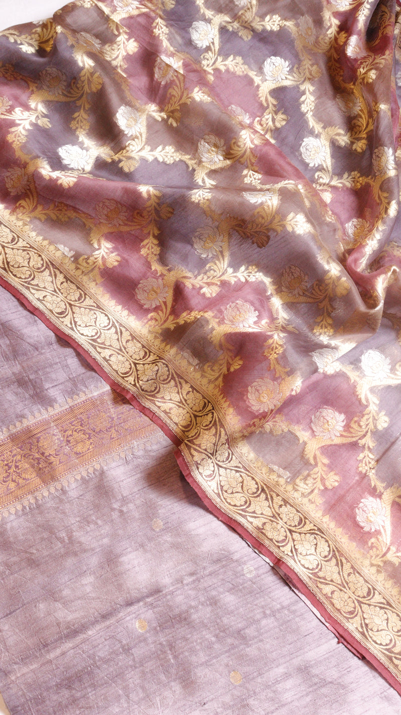 Handloom Pure Tussar Silk Suit Set