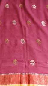 Handloom Pure Tussar Silk Suit Set
