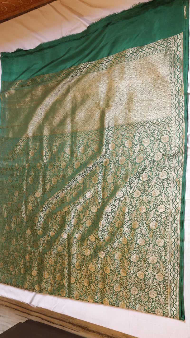 Green Pure Soft Katan Silk Brocade Saree