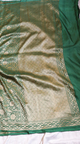Green Pure Soft Katan Silk Brocade Saree