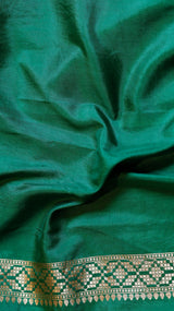 Green Pure Soft Katan Silk Brocade Saree