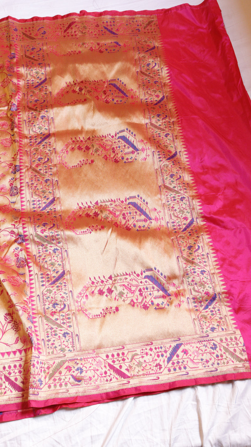 Handloom Pure Katan Silk Gadzameen Saree
