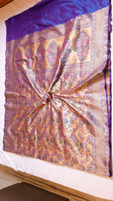 Handloom Pure Katan Silk Gadzameen Saree