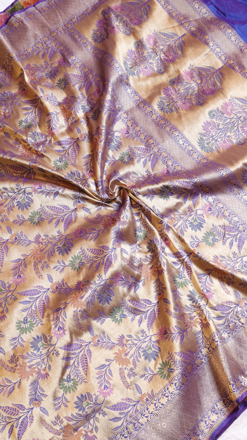 Handloom Pure Katan Silk Gadzameen Saree