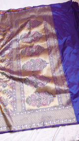 Handloom Pure Katan Silk Gadzameen Saree