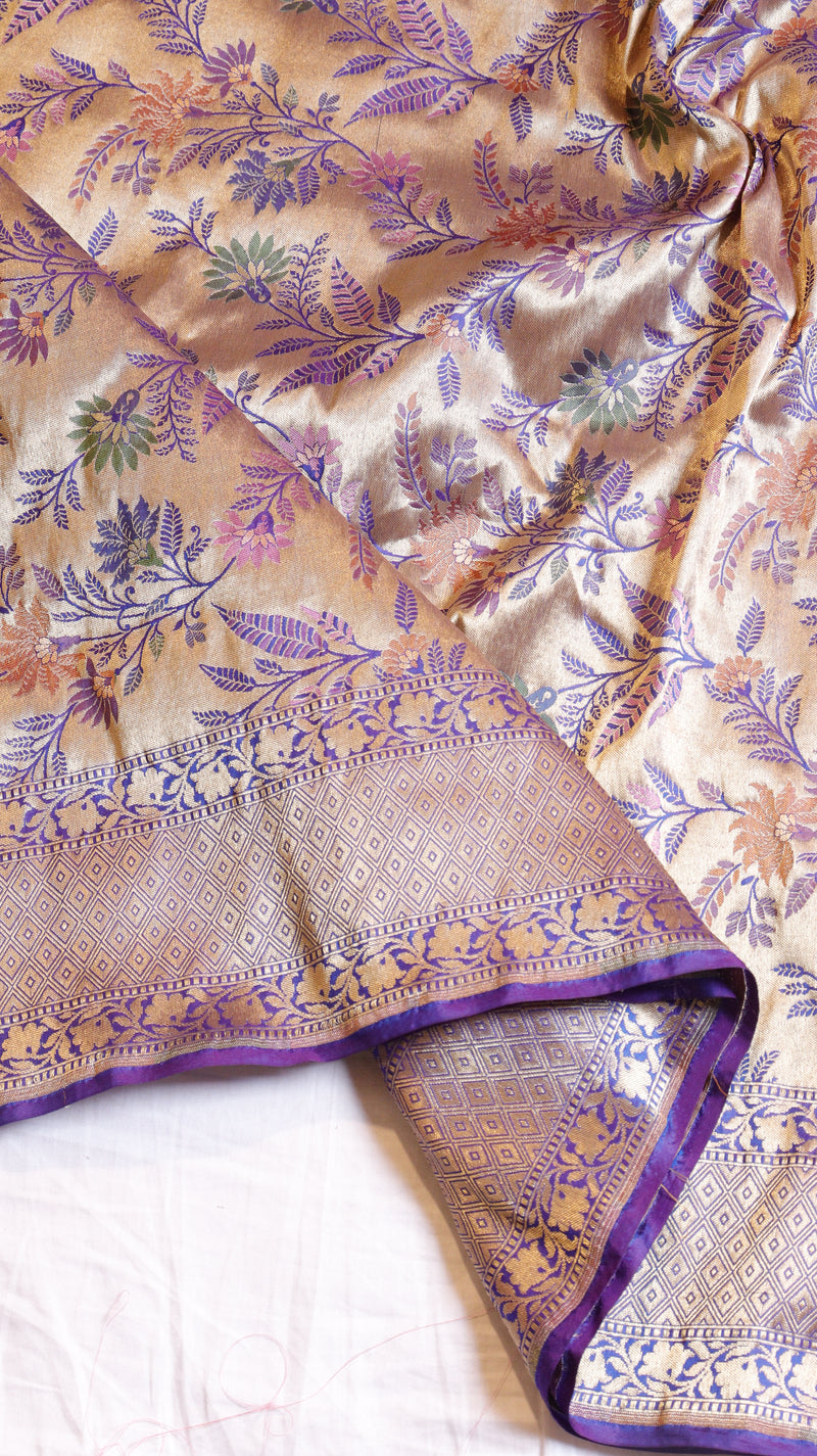 Handloom Pure Katan Silk Gadzameen Saree