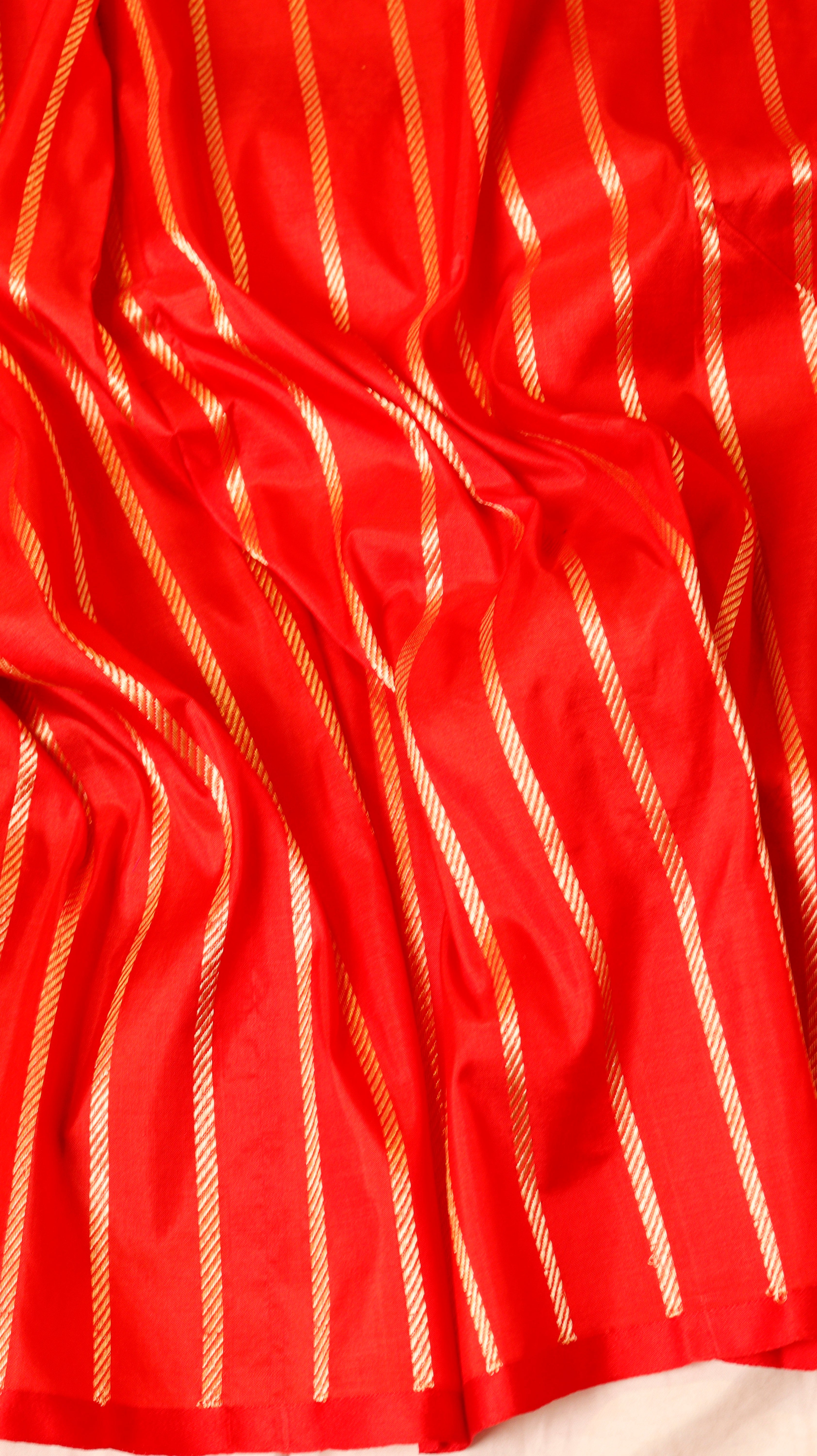 Pre-Order Rangkaat Pure Katan Silk Handloom Saree with Stripes Blouse