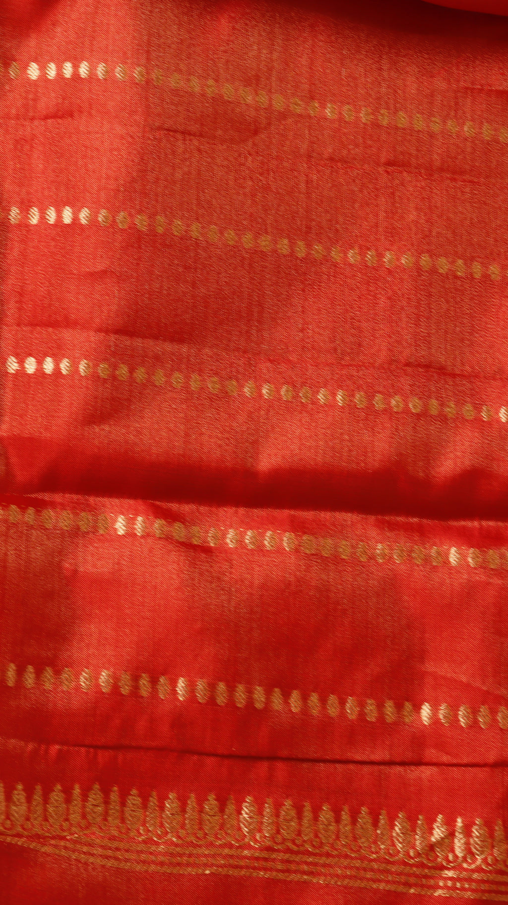Pre-Order : Gold Pure Tissue Silk Handloom Saree with Contrast Border