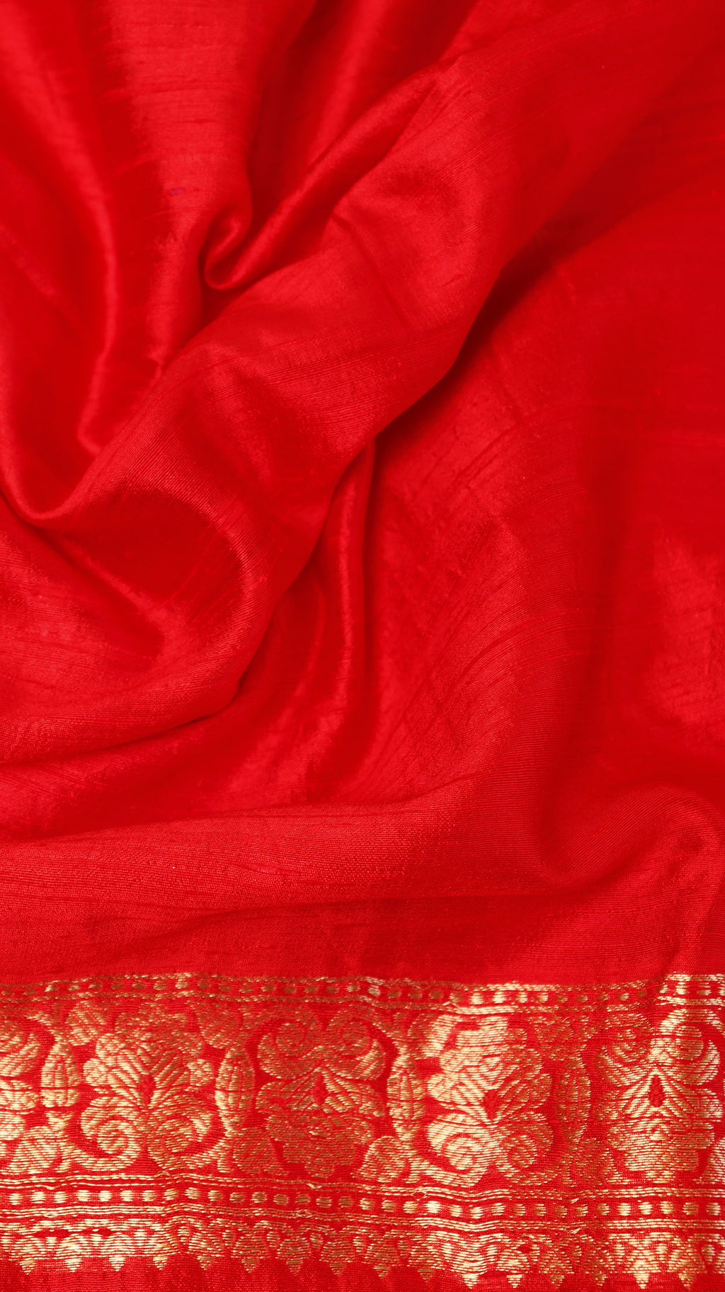 Pre-Order : Red Pure Tussar Silk Handloom Suit Set