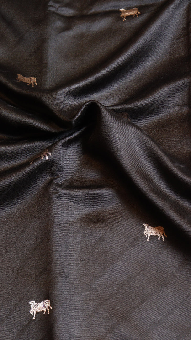 Raw Mango Kadwa Buta Pure Katan Silk Saree