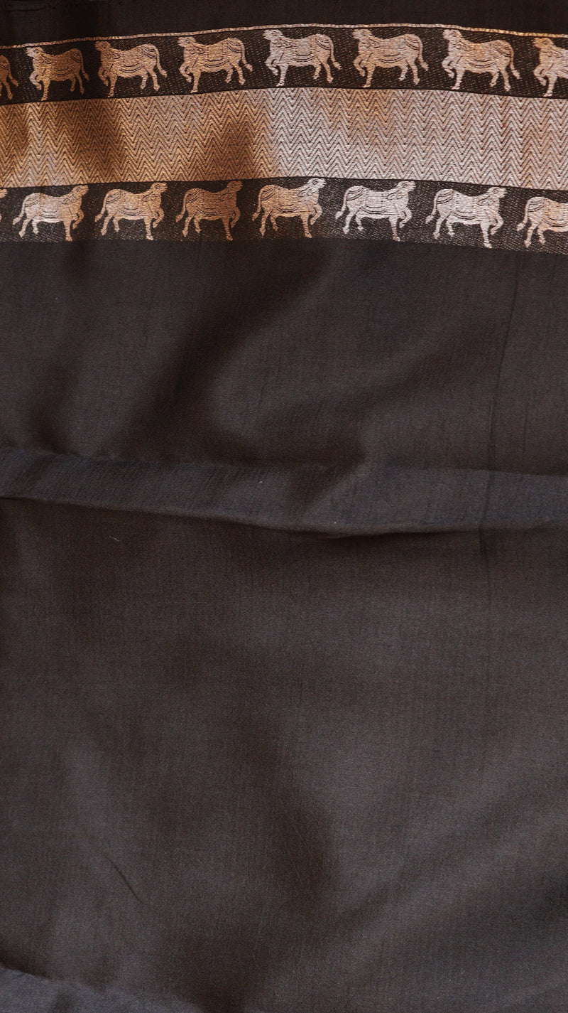 Raw Mango Kadwa Buta Pure Katan Silk Saree