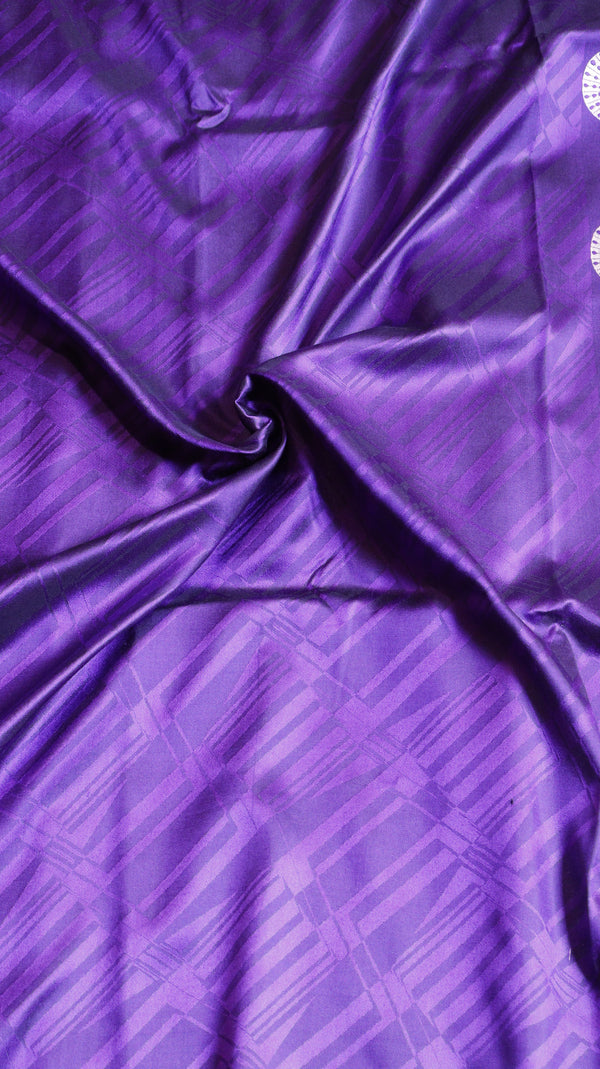 Pre-Order : Purple Pure Katan Silk Handloom Saree