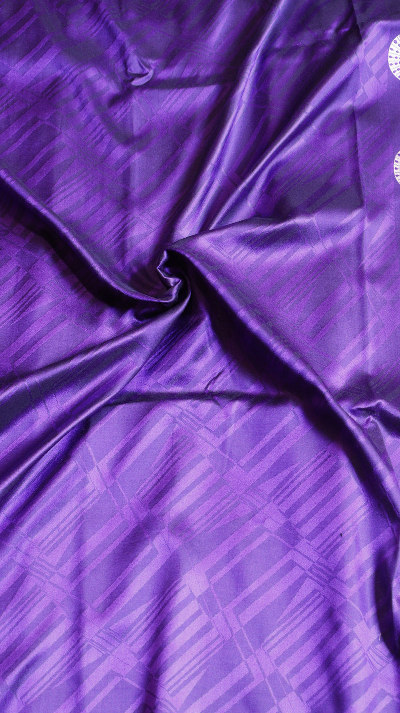 Pre-Order : Purple Pure Katan Silk Handloom Saree
