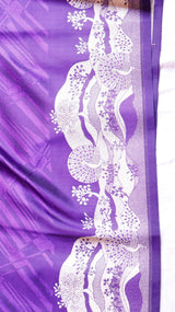 Pre-Order : Purple Pure Katan Silk Handloom Saree