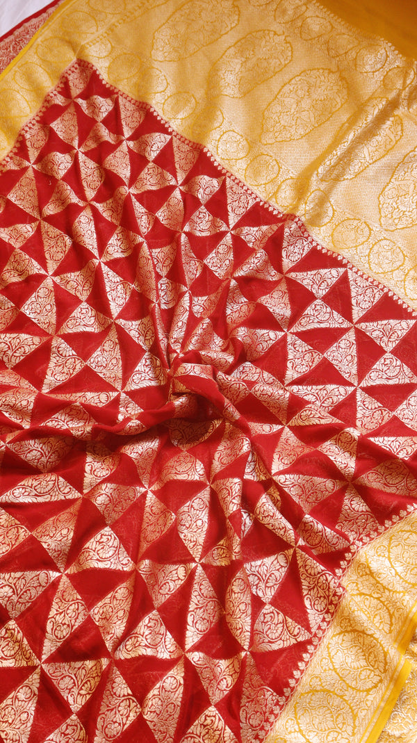 Handloom Pure Khaddi Georgette Saree