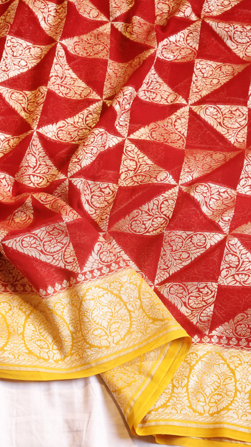 Handloom Pure Khaddi Georgette Saree