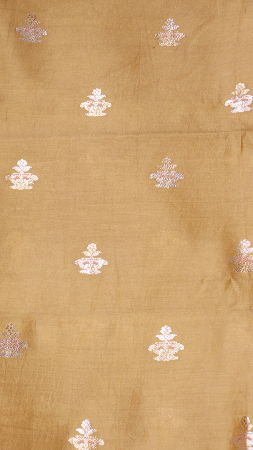 Pre-Order : Mustard Yellow Pure Chanderi Silk Handloom Suit Set with Contrast Dupatta