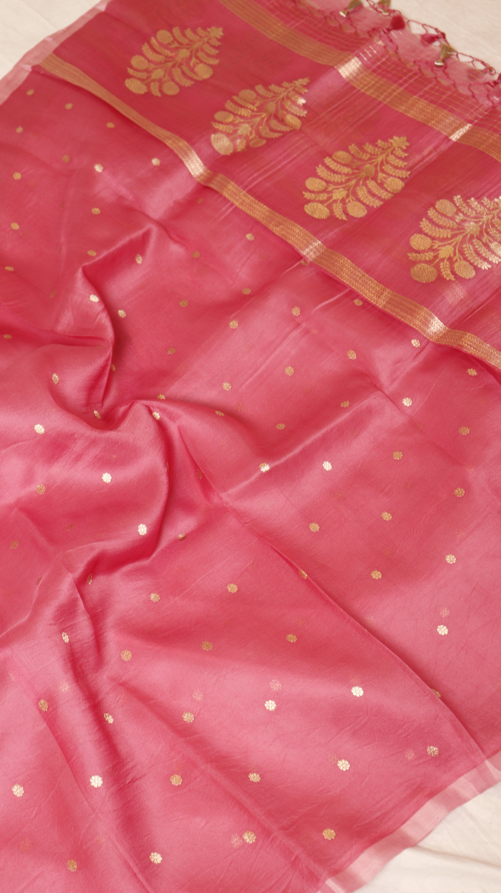 Pre-Order : Grey Pure Chanderi Silk Handloom Suit Set with Contrast Dupatta