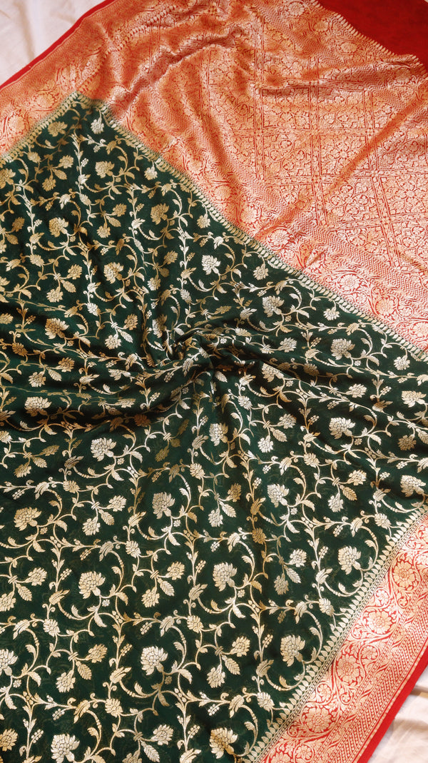 Handloom Pure Khaddi Georgette Saree