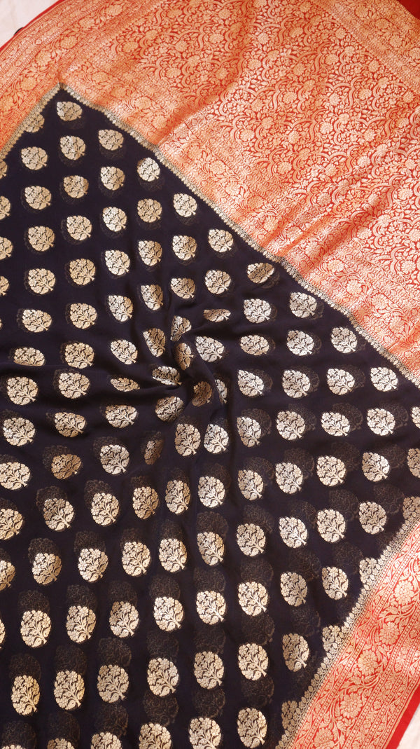 Handloom Pure Khaddi Georgette Saree