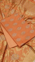 Pre-Order : Peach Cotton Chanderi Suit Set