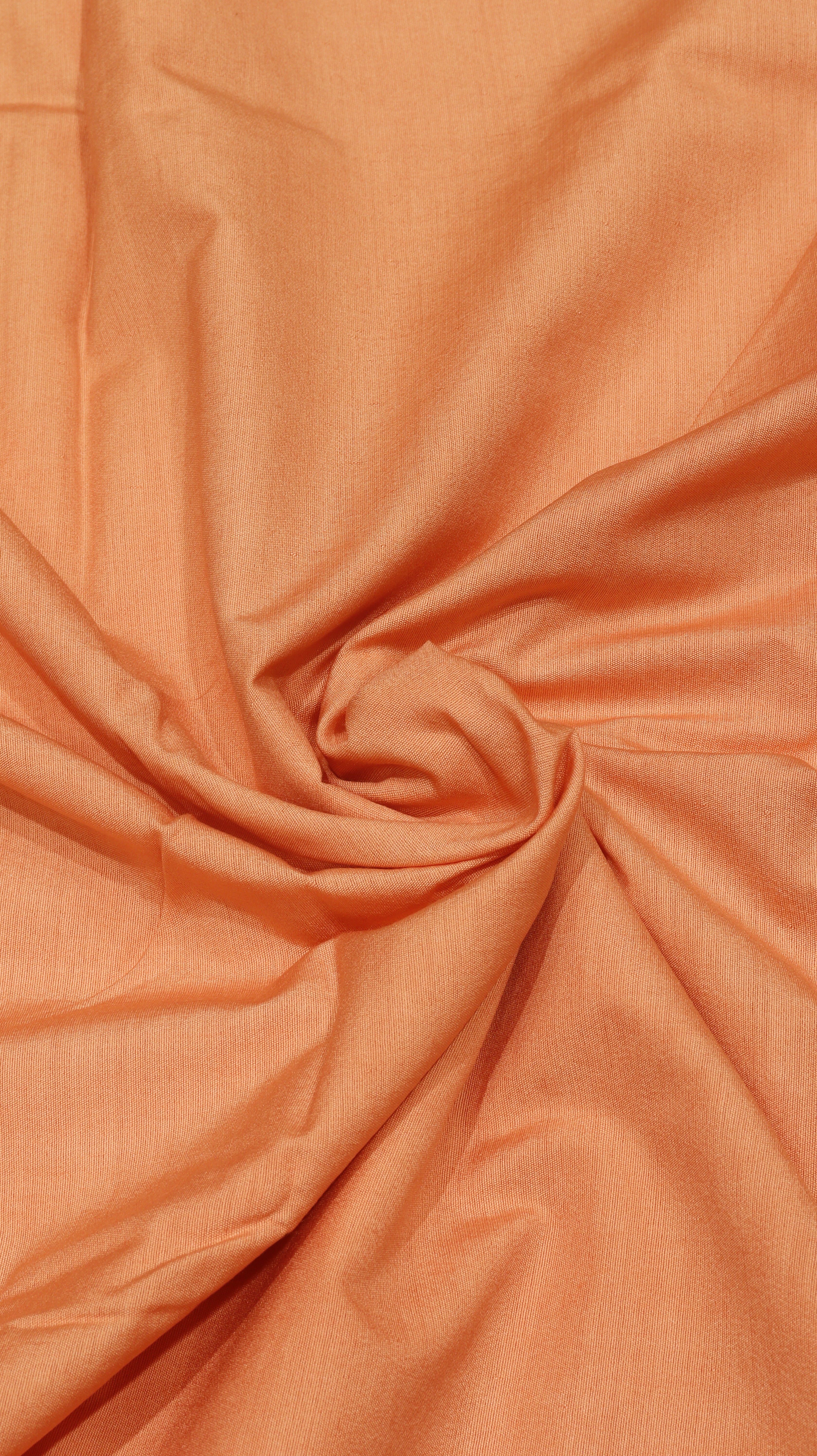 Orange Cotton Chanderi  Handloom Suit Set