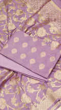 Pre-Order : Purple Cotton Chanderi Suit Set