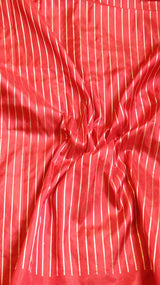 Black Pure Katan Silk Handloom Saree with Contrast Blouse