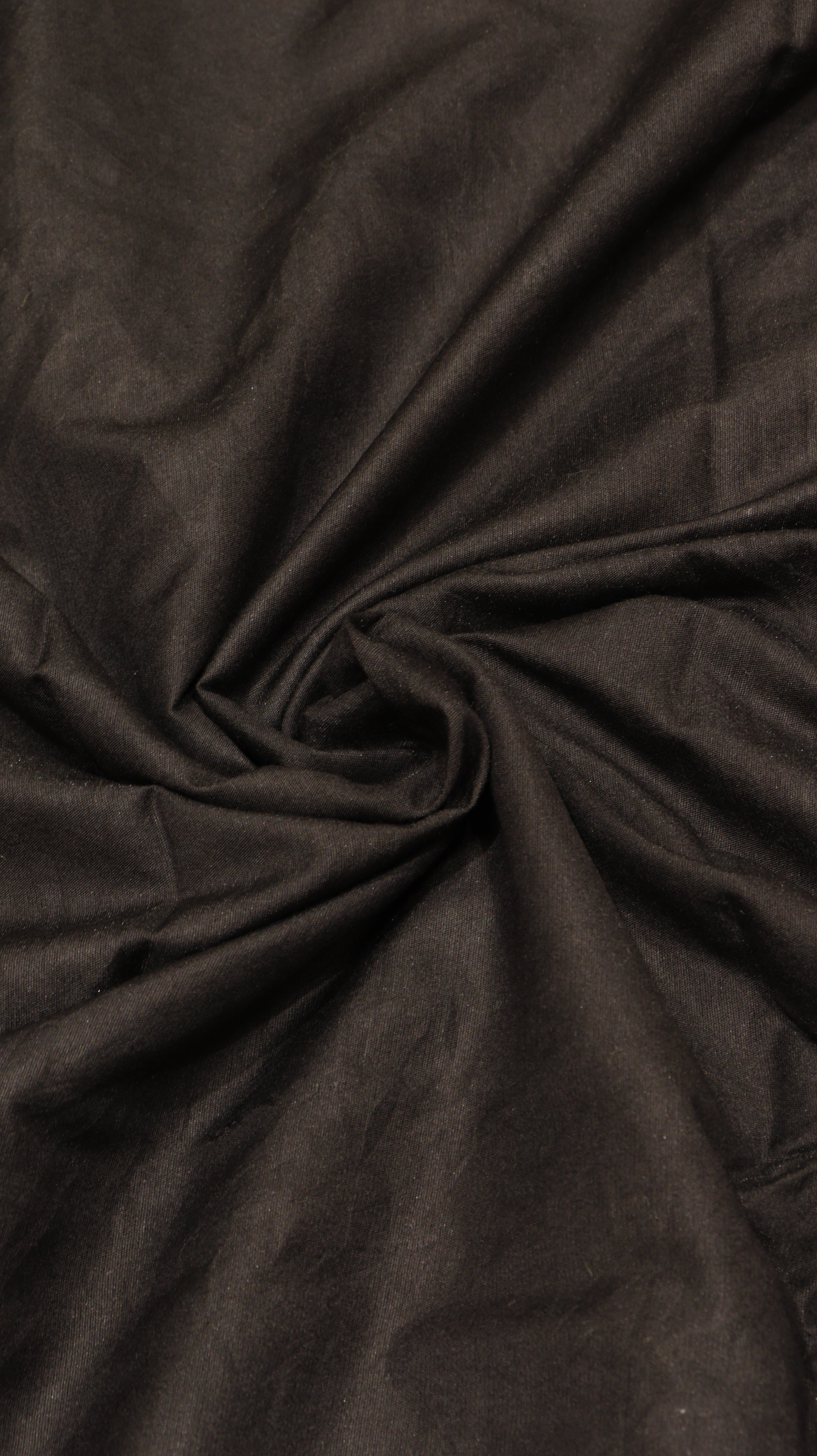 Black Cotton Chanderi Handloom Suit Set