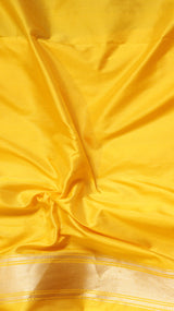 Grey Pure Katan Silk Handloom Saree with Dual Tone, Broad Border