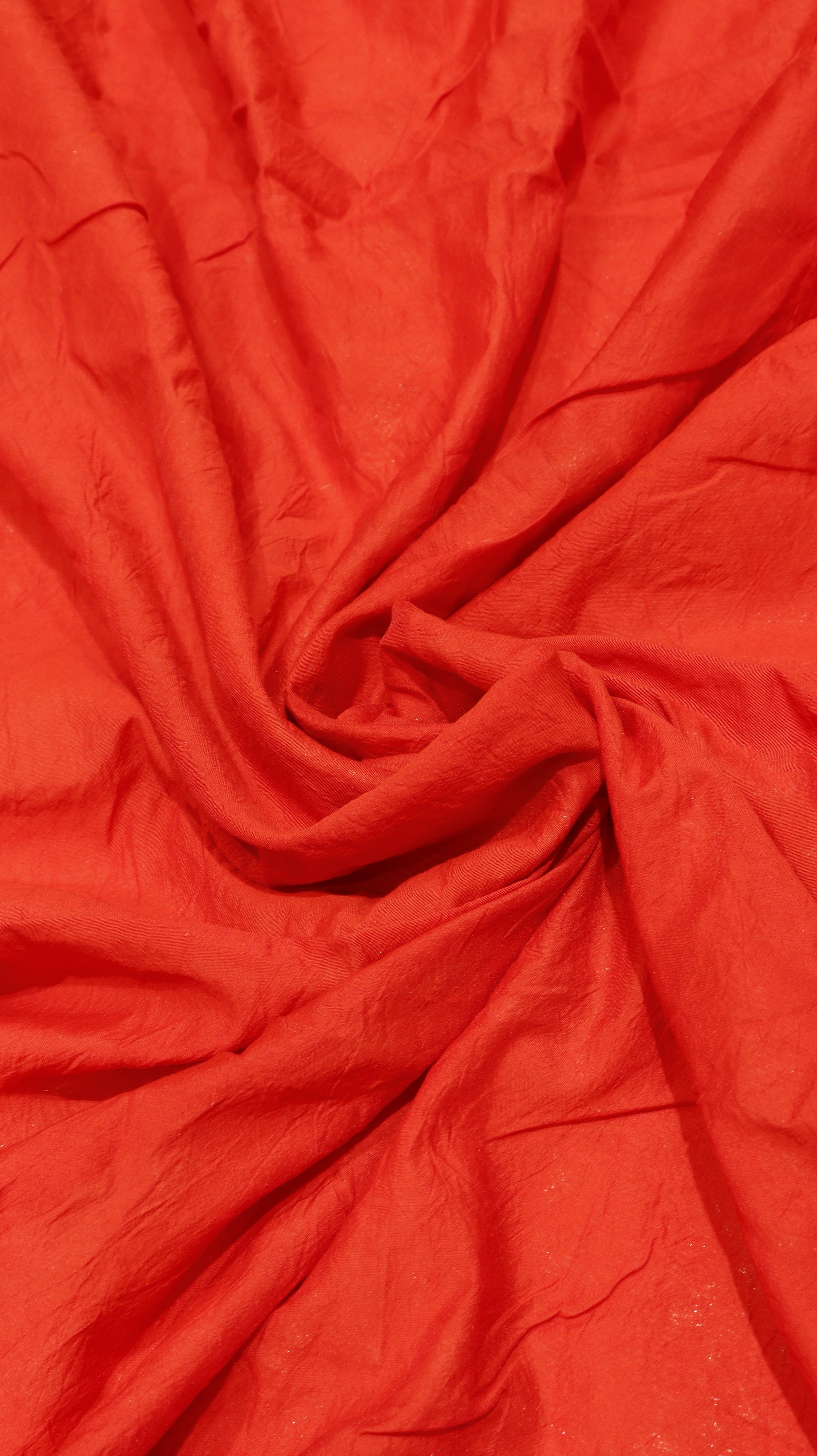 Orange Pure Moonga Silk Handloom Suit Set (Copy)