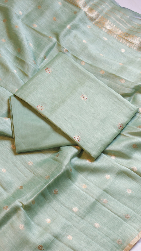 Handloom Pure Tussar Silk Suit Set