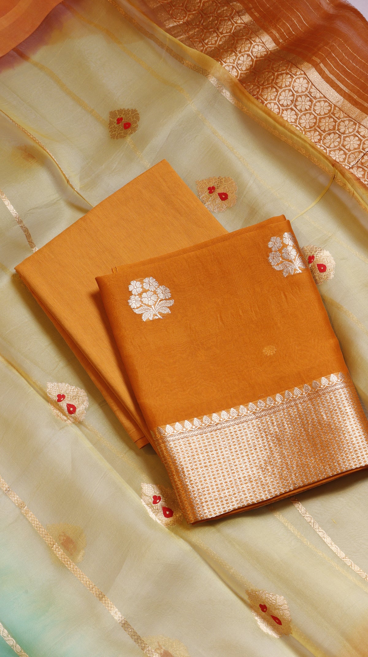 Handloom Pure Tussar Silk Suit Set