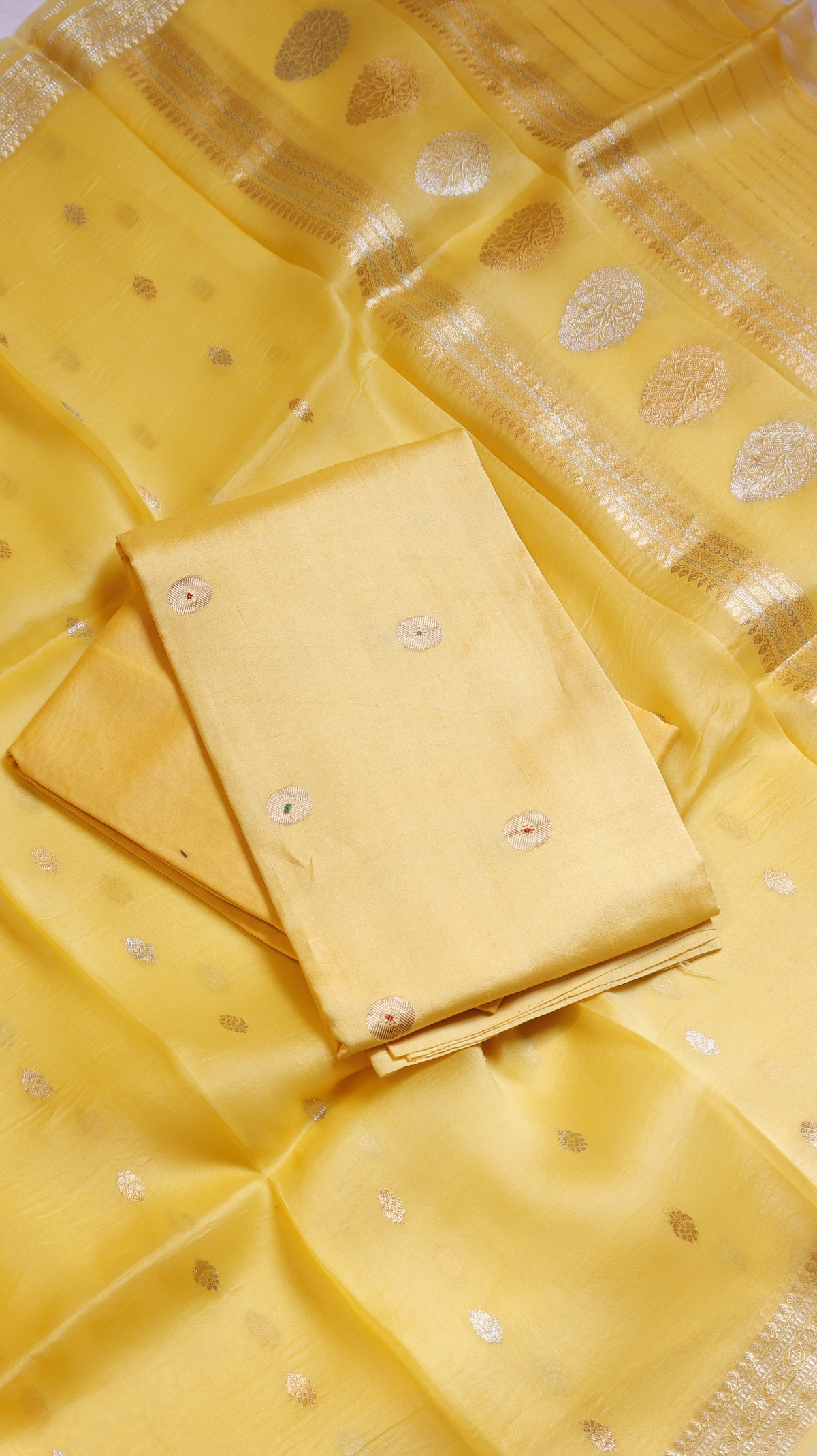 Handloom Pure Tussar Silk Suit Set
