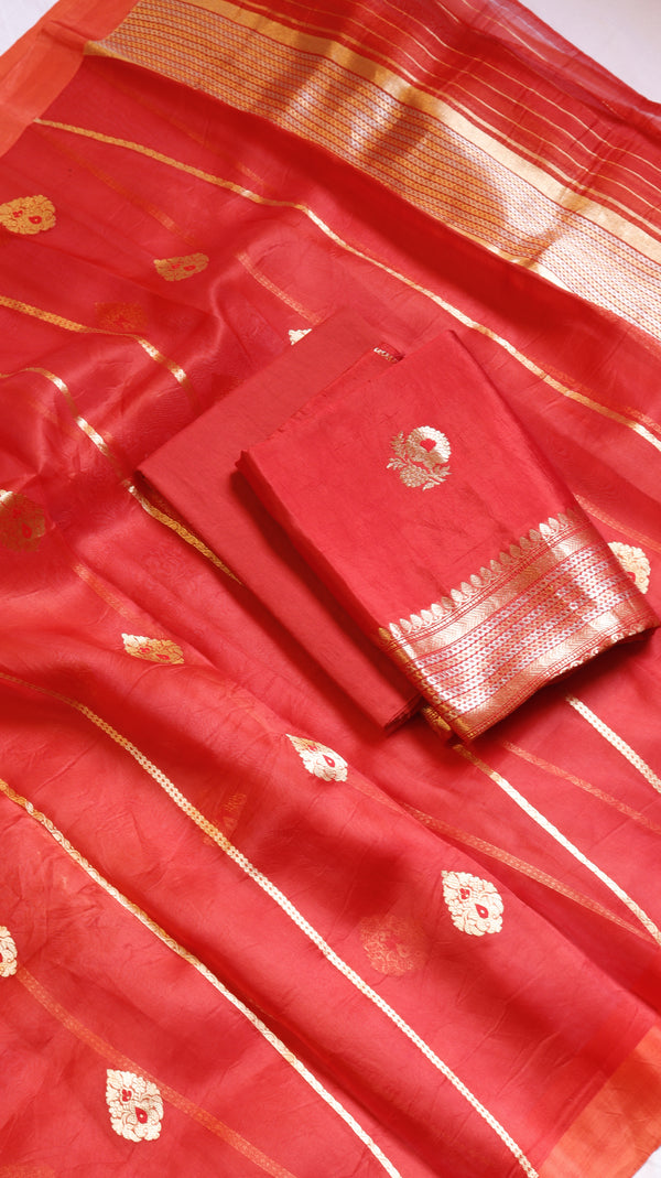 Handloom Pure Tussar Silk Suit Set