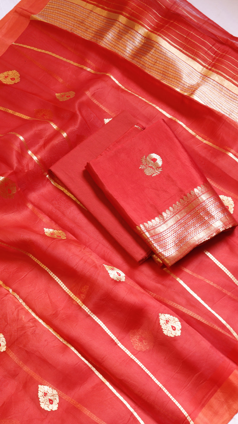 Handloom Pure Tussar Silk Suit Set