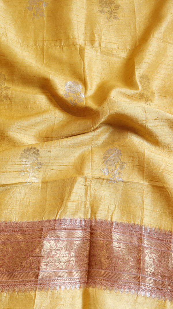 Handloom Pure Tussar Silk Suit Set