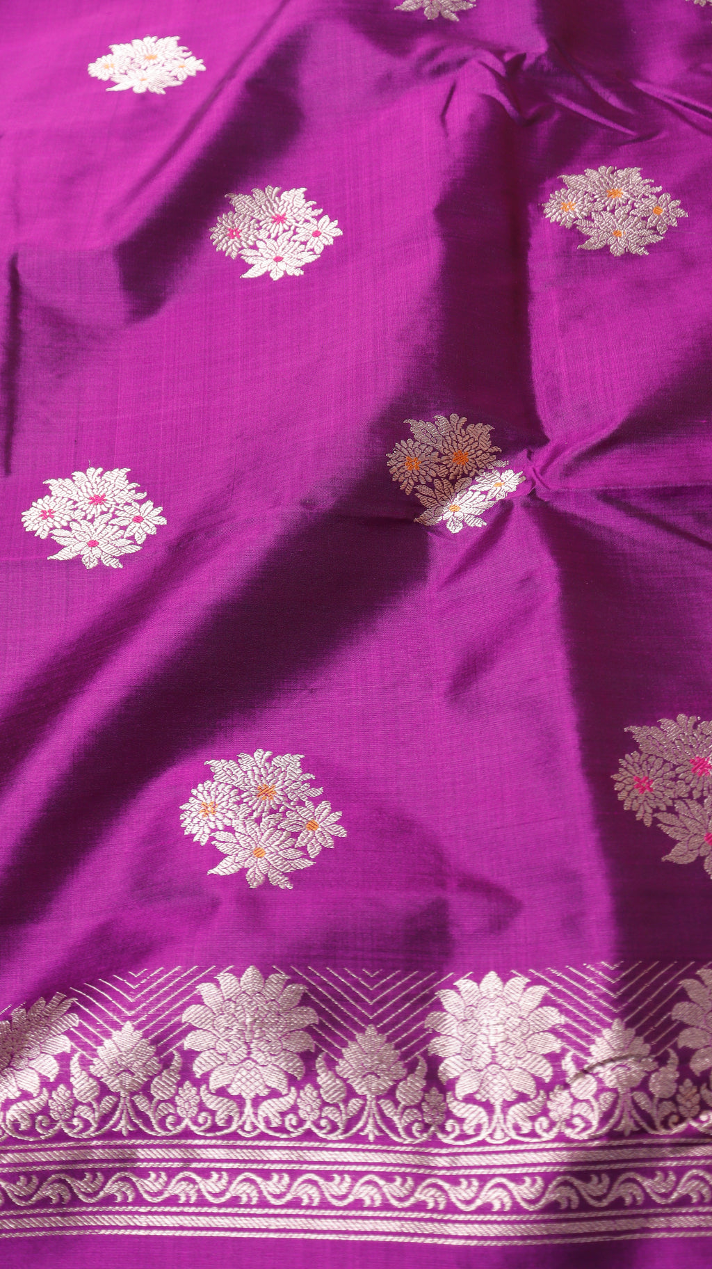 Plum Pure Katan Silk Handloom Suit Set