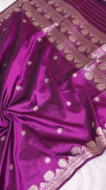 Plum Pure Katan Silk Handloom Suit Set
