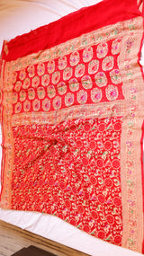Shikargah Bandhej Khaddi Georgette Saree