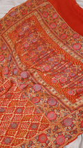 Handwoven Bandhej Khaddi Georgette Saree