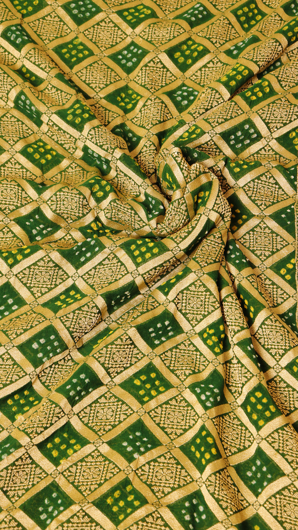 Handwoven Bandhej Khaddi Georgette Saree