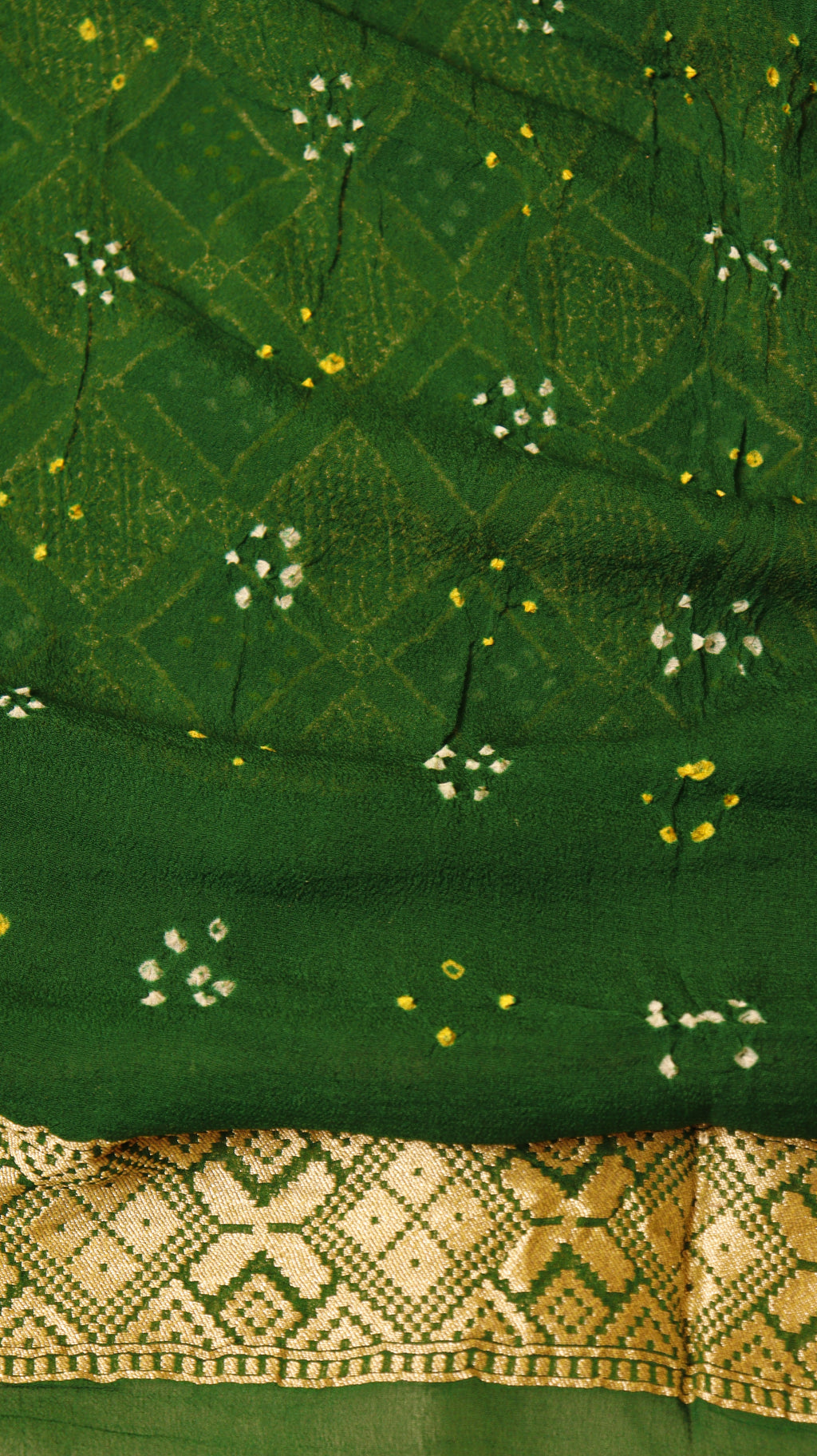 Handwoven Bandhej Khaddi Georgette Saree