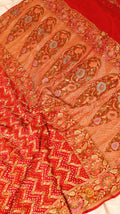 Handwoven Bandhej Khaddi Georgette Saree