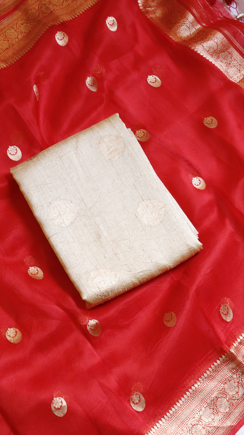 Handloom Pure Tussar Silk Suit Set