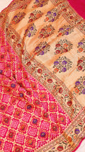 Handwoven Bandhej Khaddi Georgette Saree